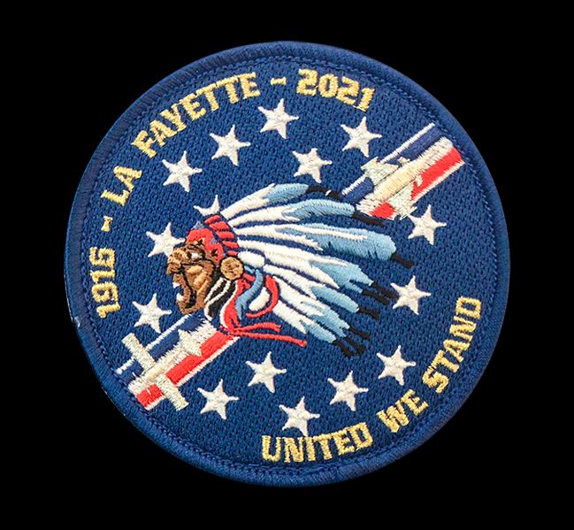 Patch rond La Fayette 1916-2021 - 7 euros