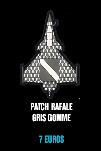 Patch Rafale gris gomme - 7 euros