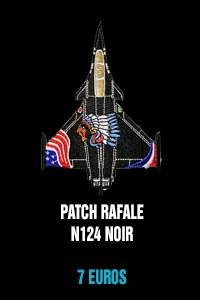 Patch Rafale N124 noir - 7 euros