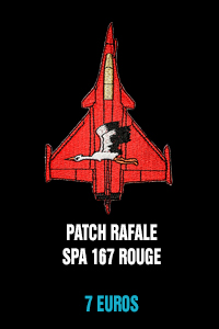 Patch Rafale SPA 167 rouge - 7 euros