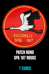 Patch rond SPA 167 rouge - 7 euros